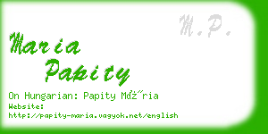 maria papity business card